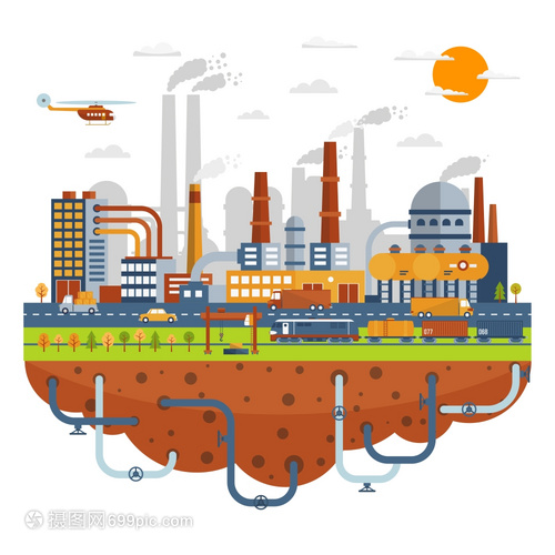 工業城市與化工廠 建筑、管道與景觀的交響詩